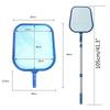 Telescopic Pool Skimmer Tool with Shallow Net and Aluminum Pole for Leaf Retrieval