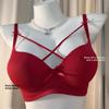 Ladies Spring Summer Sexy Leopard Print Pure To Thickened Steamed Bun Cup Gathered on The Collection Pair of Breast Underwear