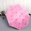 Automatic Folding Umbrella Pink and White Stars. Portable Collapsible Design, Casual Outdoor Accessory, Christmas Birthday Fes