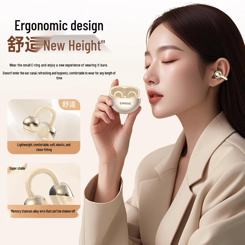 EARISE Pearls1 Open-Fit Bone Conduction True Wireless Earbuds