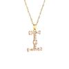 Luxury 26 Letter Necklace Women Unique Design White Zircon Crystal Collarbone Chain Party Jewelry Christmas Gift