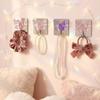 2PCS Waterproof Crystal Glass Butterfly Hooks Decorative Wall Hooks Bathroom Hook  for Living Room