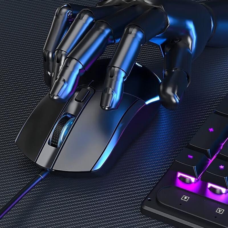 AULA AM102 Wired Backlit Silent Office Mouse