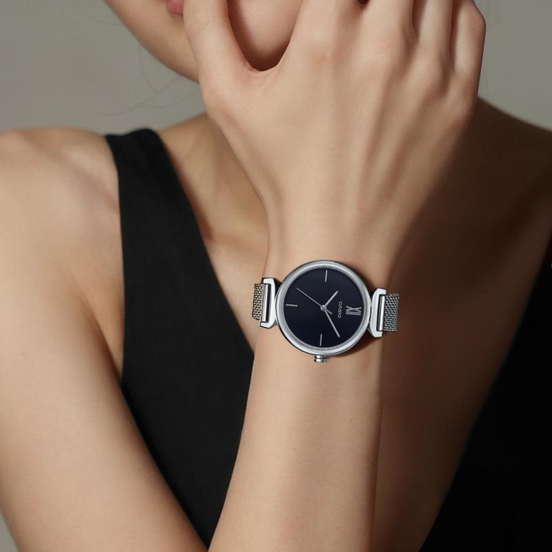 Casio STANDARD Series Daily Generated Waterproof Quartz Movement Stainless Steel Strap Japanese and Korean Watch Women's Watch Black LTP-2023VM-1C