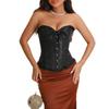 Lotus Leaf Lace Embroidery Corset: Court-Style Tummy Control & Back Support
