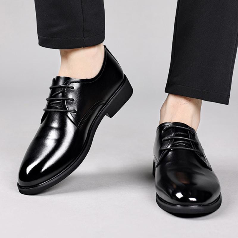 Scarpe da Uomo Business Casual in Pelle Stringate Scarpe da Uomo Britanniche Autunnali Slip-on Formali Traspiranti alla Moda Scarpe in Pelle 38-44