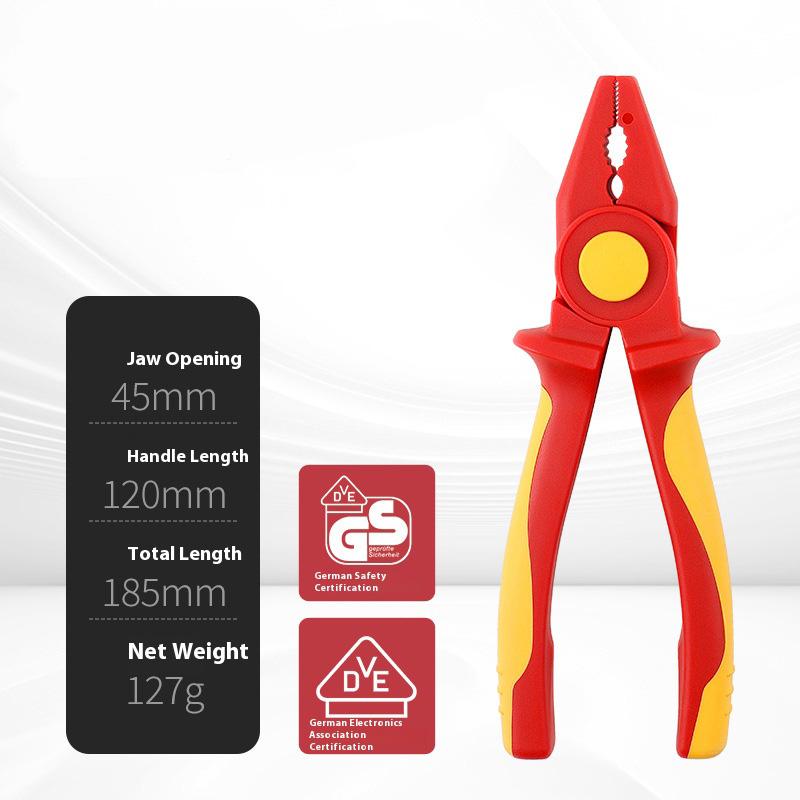 Multifunctional Insulated Wire Pliers VDE High Voltage 1000V Electrical Special Plastic Needle-nose Pliers