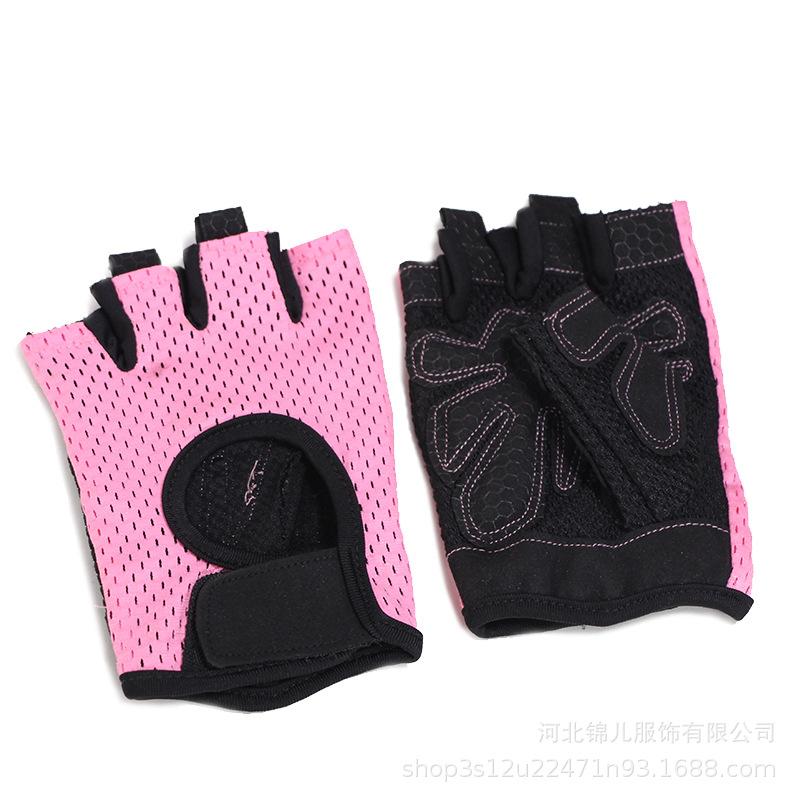 Half-finger Gloves Men's Fitness Gloves Couple's Mesh Breathable Outdoor Cycling Sports Gloves Women's Hair