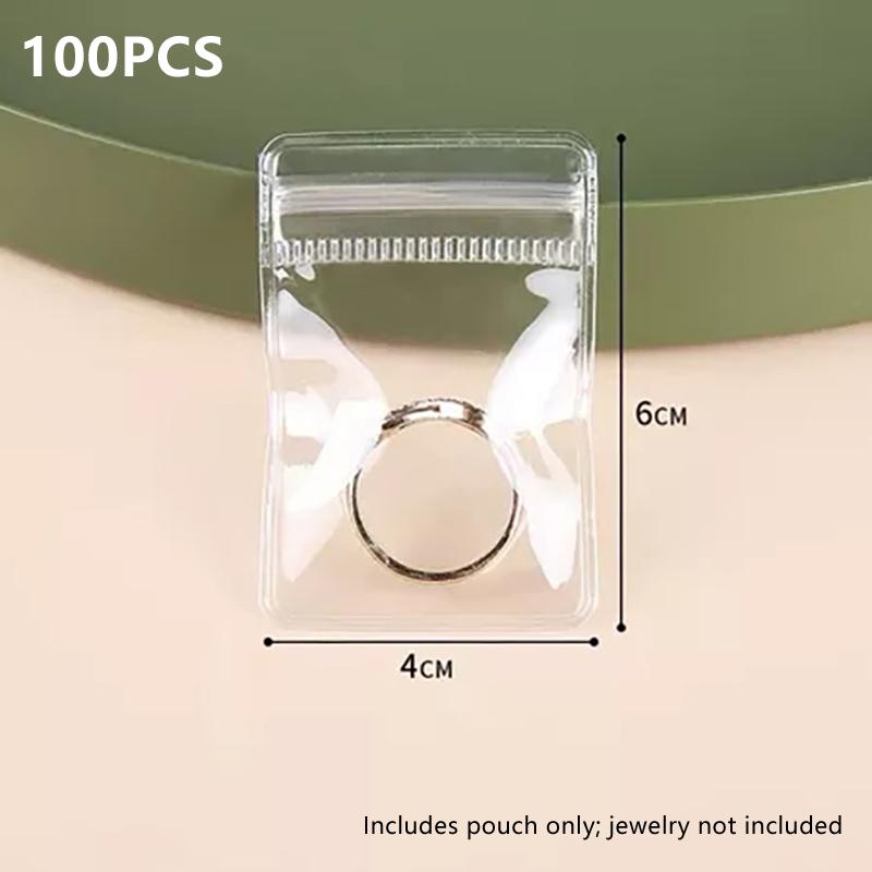 Thick Transparent Pvc Seal Bag 50/100 Units Transparent Pvc Bags With Closure For Jewelry Storage Bags