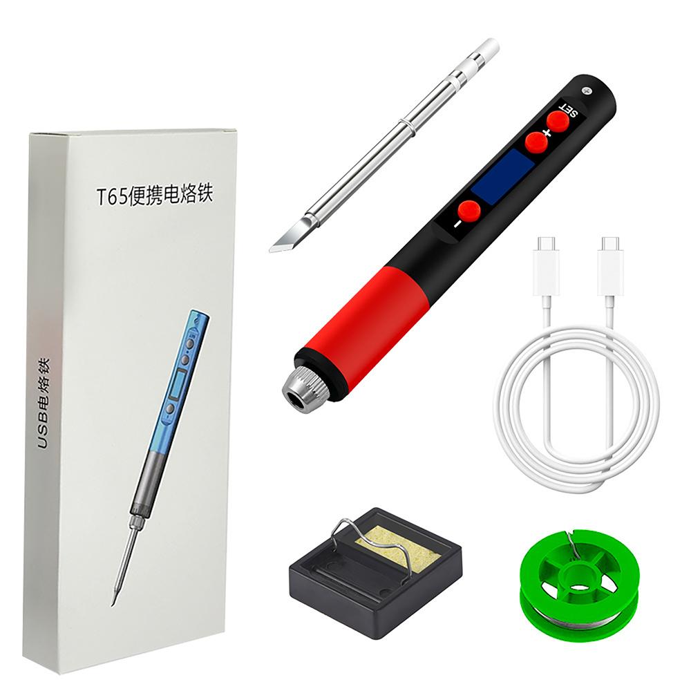 T65 Digital Electric USB Soldering Iron Kit Set Smart Adjustable Temperature Welding Repair Tool 180-500℃