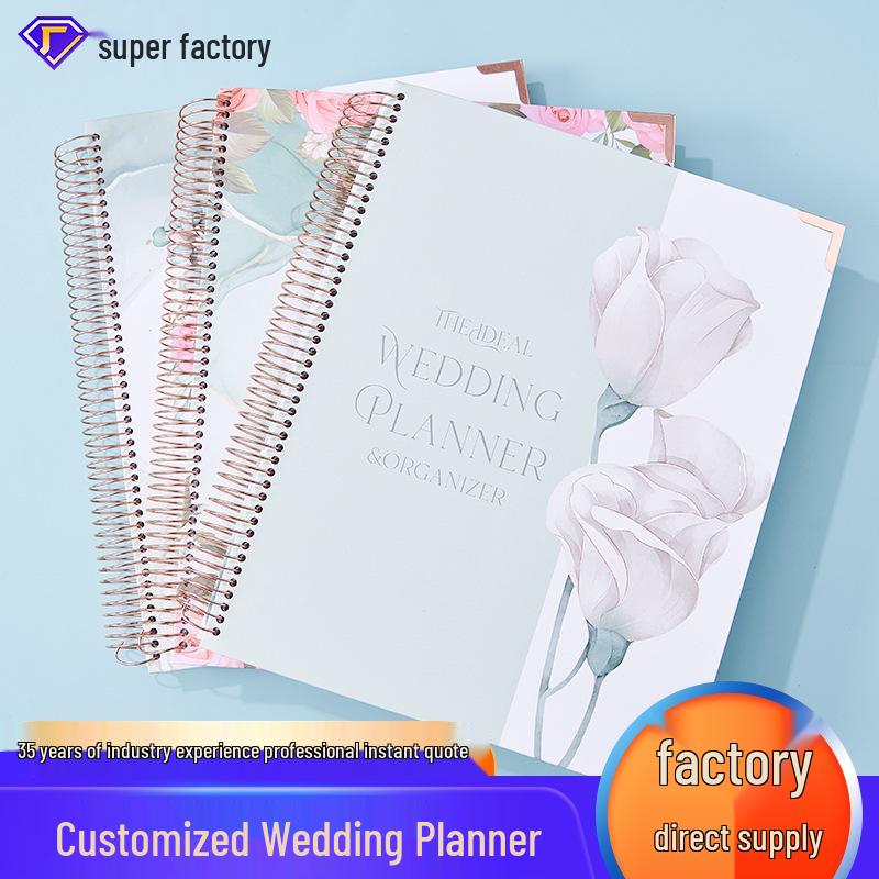 Pre-Wedding Planner Spiral Notebook with Floral Cover