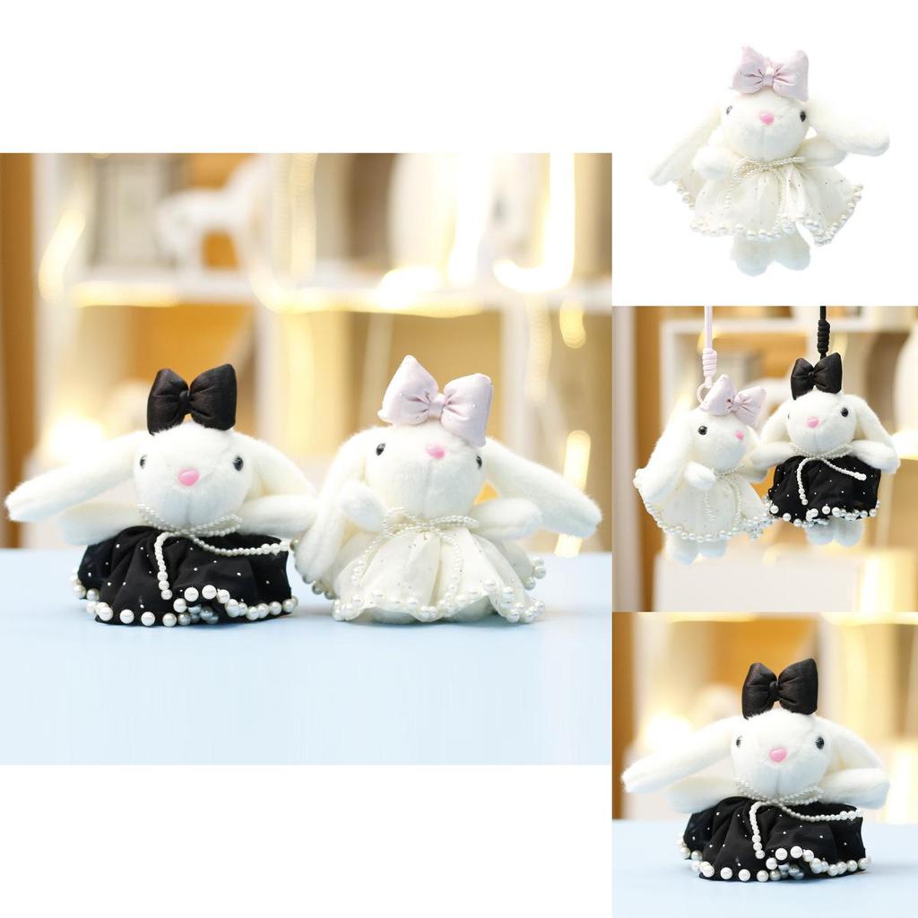 Cartoon Rabbit Plush Doll With Pp Cotton Filling For Handbag Decoration