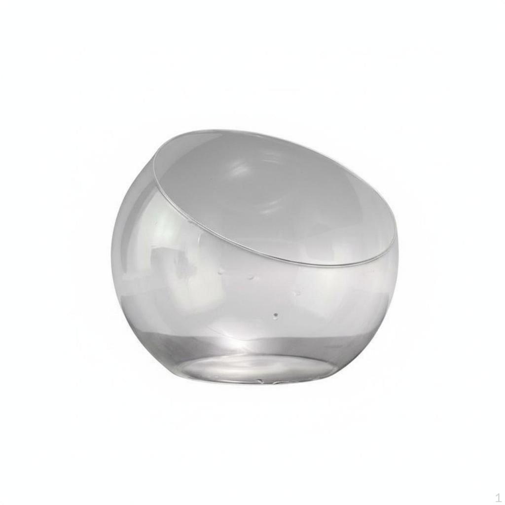 Micro Landscape Container High Transparent Nature Slant Cut Glass Bowl Creative Design Angled Mouth
