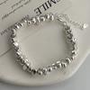 Bracciale Retrò 100% Argento Sterling 925 per Donne Uomini Vintage Fatto a Mano con Perline di Pietra Bracciale Regalo di Compleanno