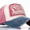 Classic Appliqué Colorblock Baseball Cap Fashionable Outdoor Visor Pure Cotton Hat