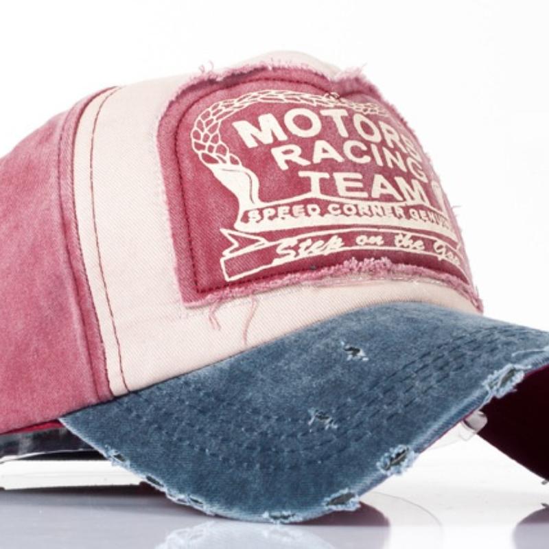 Classic Appliqué Colorblock Baseball Cap Fashionable Outdoor Visor Pure Cotton Hat