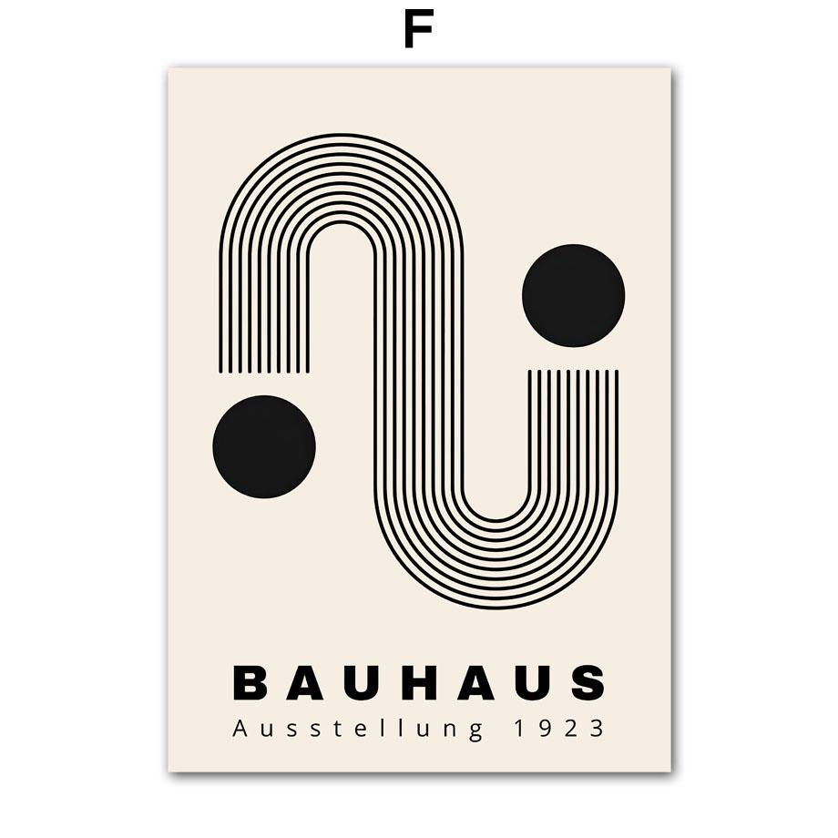 

Mid Century Bauhaus Geometric Canvas Prints Poster Retro Abstract Wall Art Painting Pics for Modern Living Room Home Decoration 50X70 cm No Framed