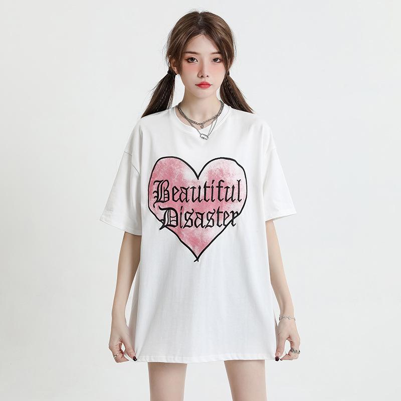 

Футболка женская и мужская новая летняя одежда креативный принт свободная и тонкая круглая горловина рубашка с короткими рукавами XL