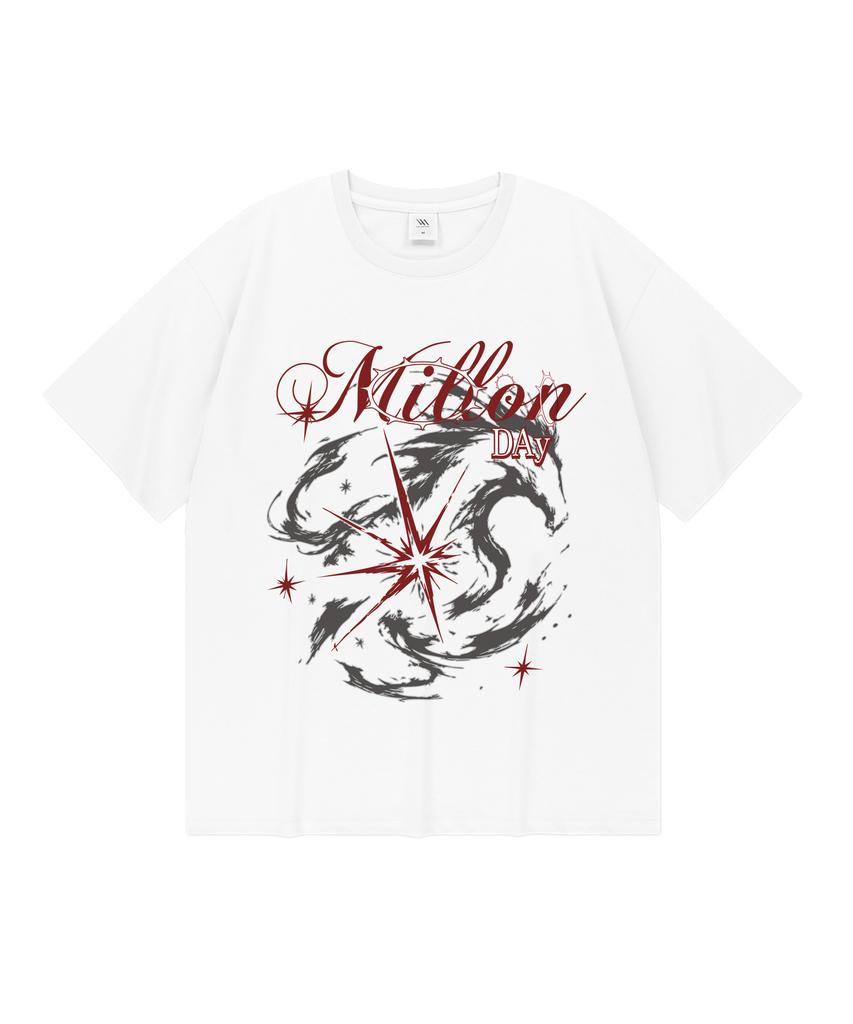 MILLION DAY Starhorse Cool Cotton Short Sleeve T-Shirt