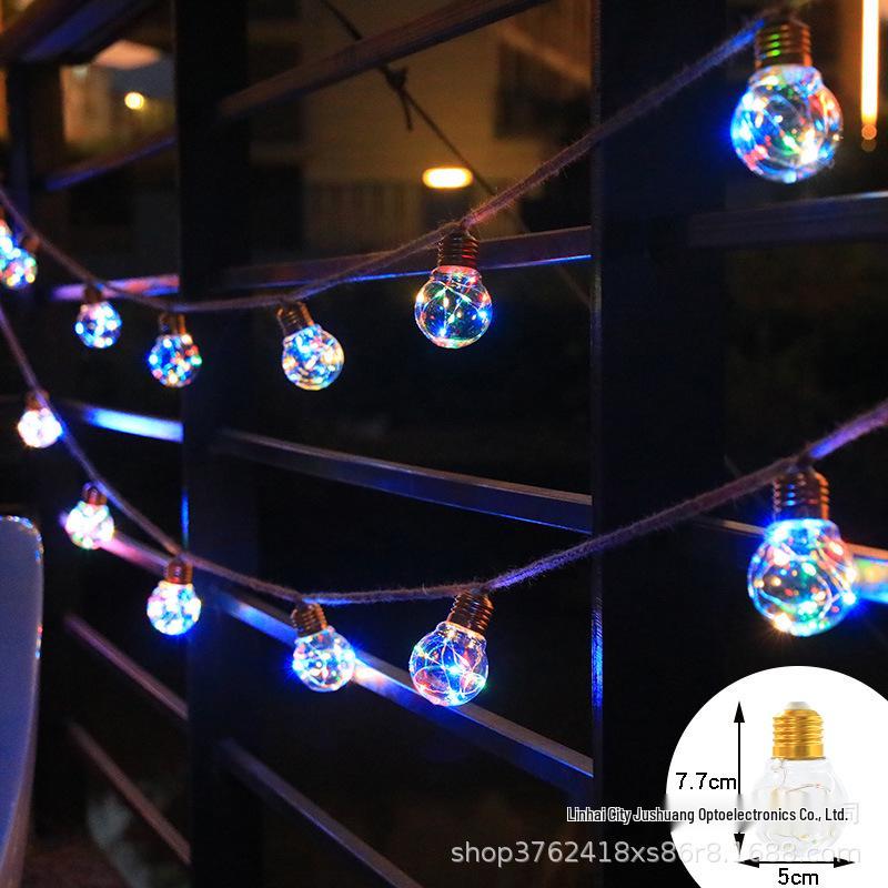Wasserdichte Hanfseil-Lichterkette mit Solarenergie für die Außendekoration