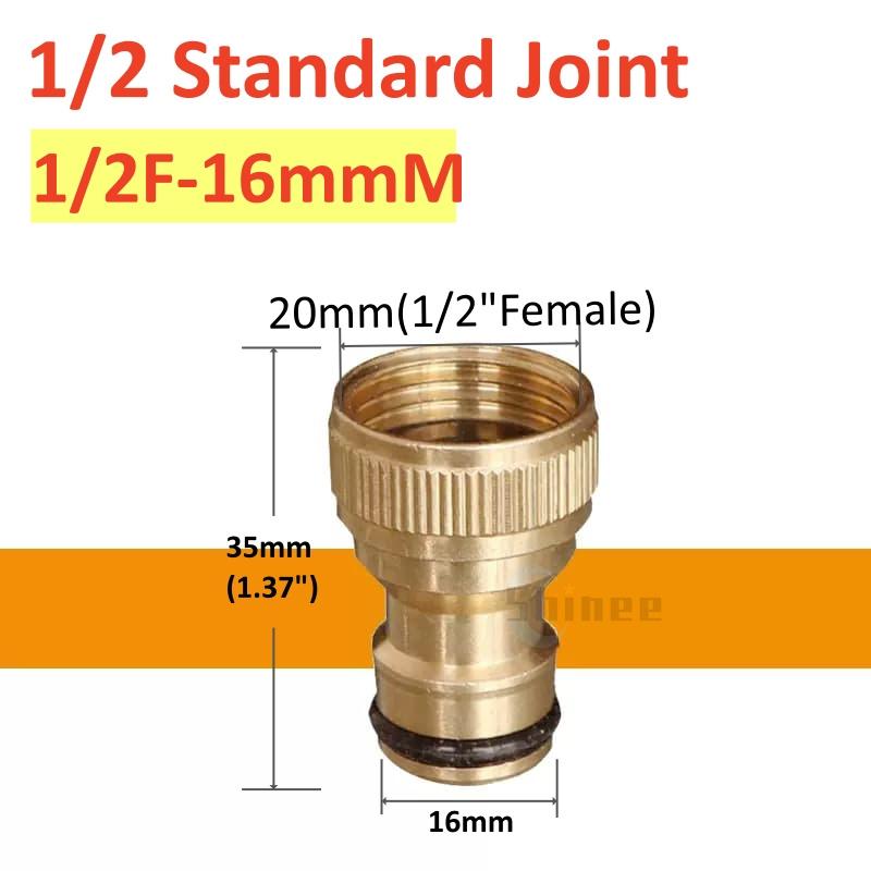 

1Pcs 1/2 3/4 1 Brass Tap Quick Connecter 16mm Copper Hose Coupling Adapter Garden Tubing Repair Watering Gun Fittings Tool