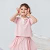 Minibala Girls' School Style T-Shirt & Skirt Set