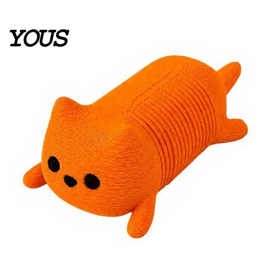 Flexible Springy Animal Toy 1/4Pcs 3D Printed Cat Fidget Toy, Lying Spring Dog Stress Portable Reducer Relief Stretchy for Desk Decor Sensory