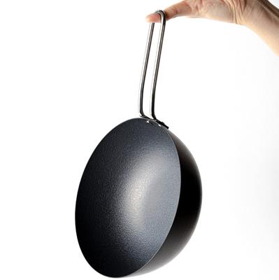 Ernest 18cm Lightweight Iron Made In Japan Non-Stick Wok/Frying Pan, Black, Tsubame-Sanjo