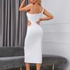 European and American women's dresses, new long dresses, sexy party hollow buttocks suspender skirts