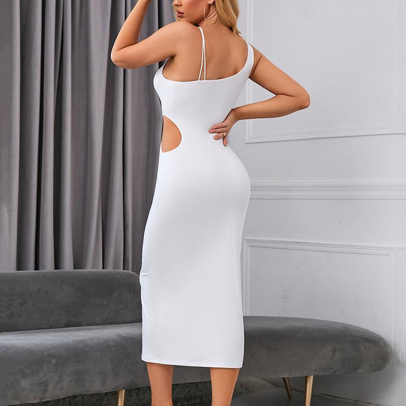European and American women's dresses, new long dresses, sexy party hollow buttocks suspender skirts