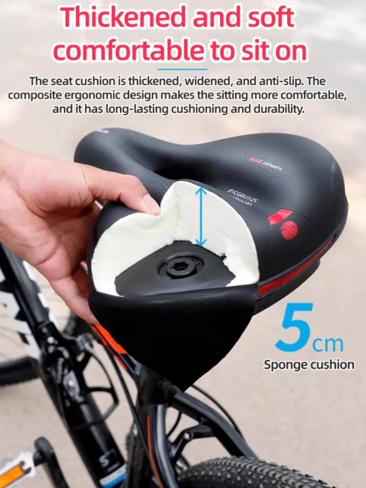 General Mountain Bike Seat - Thick and Soft, Breathable, Shockproof, Ball-shaped - Comfortable Seat for Long-Distance Cycling