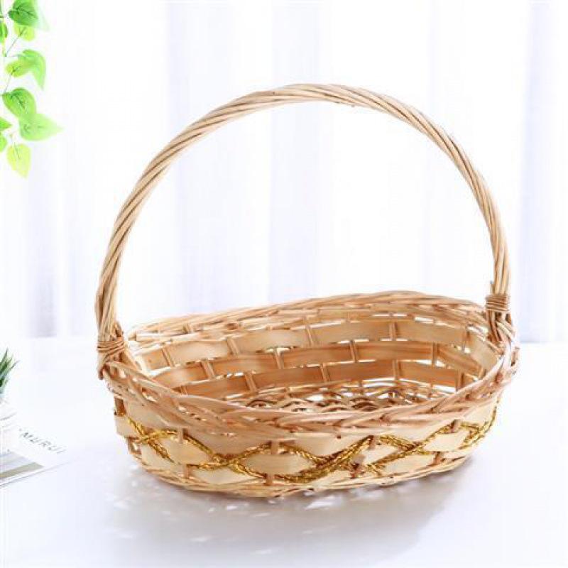 Rattan Weave Gift Fruit Basket with Eggs