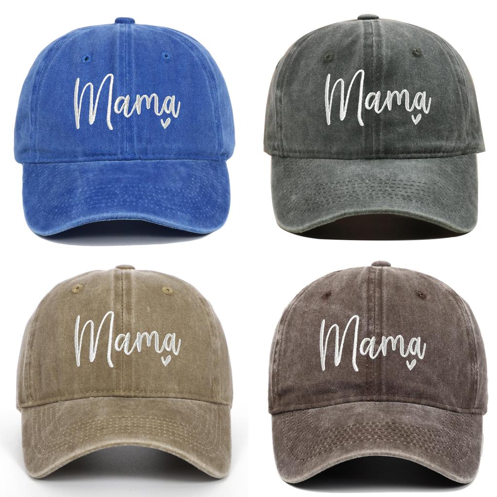 Classic Mama Embroidered Baseball Cap With Adjustable Fit For Casual Wear