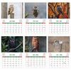 Owl Themed Perpetual Calendar – Reusable Wooden Flip Calendar Desk Ornament