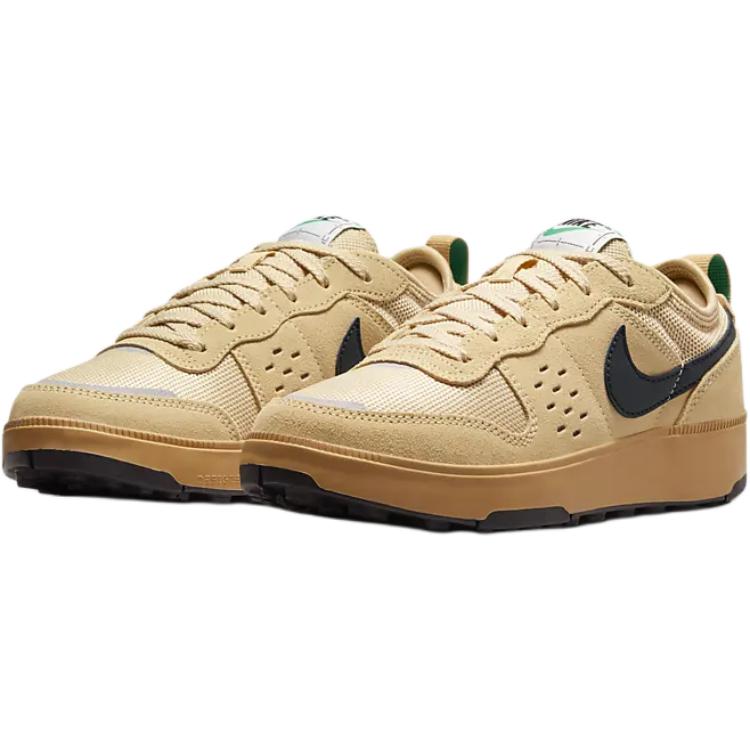 Nike C1TY Anti-Slip Wear-Resistant Low-Top Kids Lifestyle Shoes Linen Sesame Brown Stadium Green Black Kids' Sneakers HQ0028-200