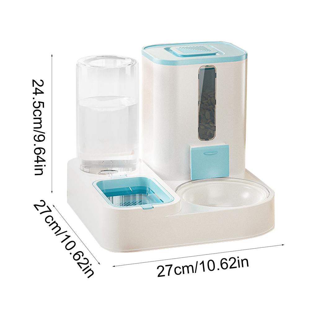 Cat Food Dispenser Automatic Feeder with Large Capacity Dog Food Dispenser Reusable Water Dispenser for Cage