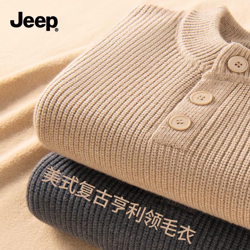 JEEP Men s Warm Henley Knit Sweater 2XL