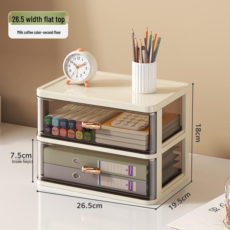 Transparent Multi-Layer Drawer Organizer for Office Desk Supplies