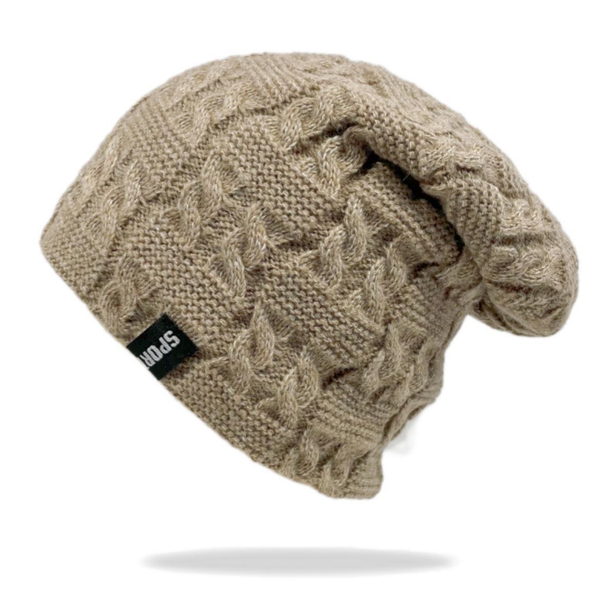 Женская, Вязание, Хворост, Шерстяная шапка, Спорт, Повседневная шапка, Теплая, Вязаная шапка, Коса, Вязание, Пуловер 56cm-60cm хаки