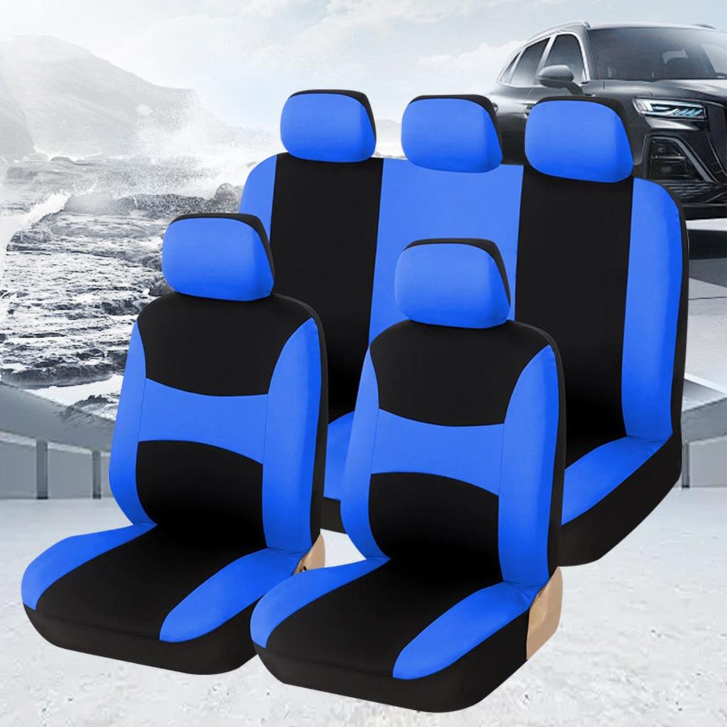 Universal Flat Cloth Car Seat Cover Non-slip Design Front Set