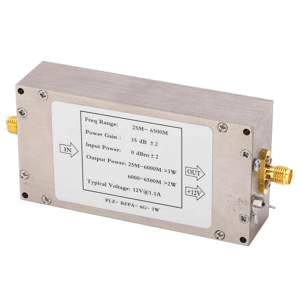 3W Wideband Signal Source Amplifier Module High Gain Flatness 12V RF Power Amplifier 25M‑6500MHz