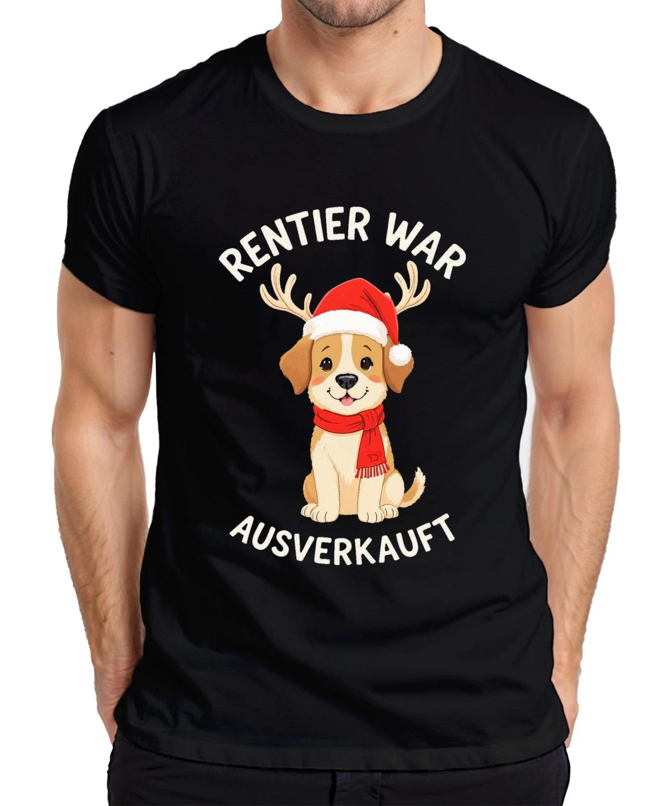 Reindeer Was Sold Out Dog Puppy Christmas Gift Funny Mens T-Shirt- 2XL