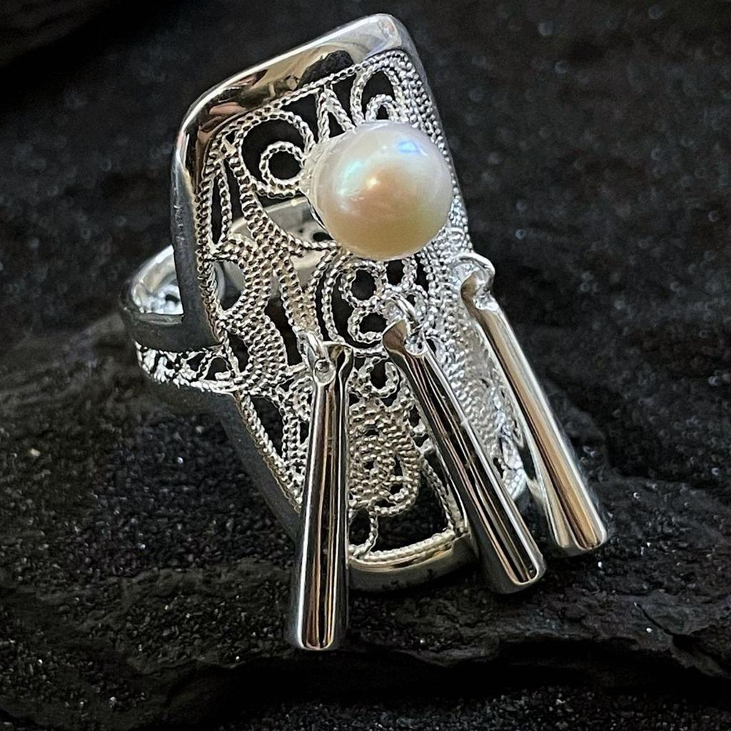 3Pcs Fashionable Ethnic Finger Rings Vintage Hollow Out Chinese Style Rings Set Fashion Alloy Jewelry for Women