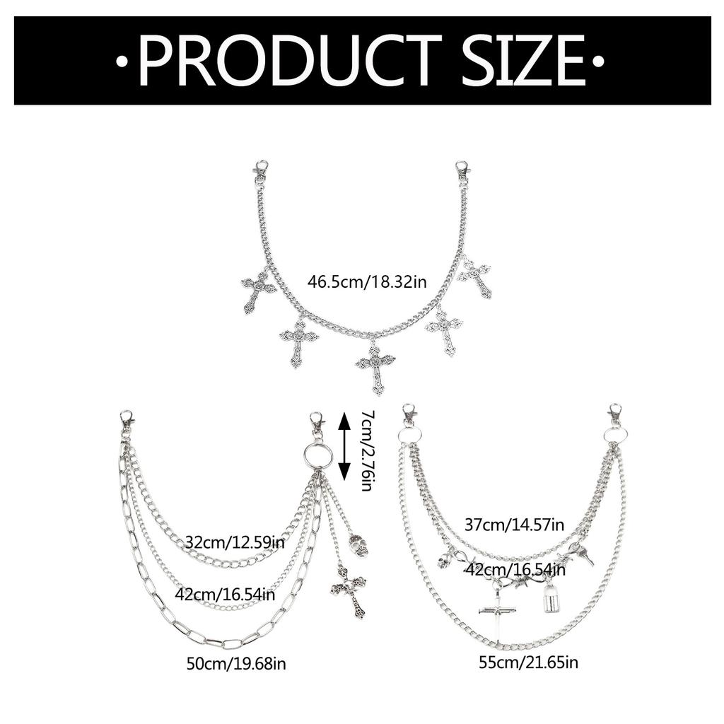 Sexy Pants Chain Punk Jeans Chain Wallet Chain Unisex Trousers Chain Cool Aesthetic Chain for Daily Wear and Parties