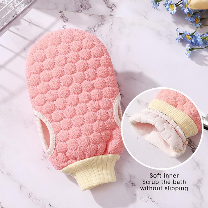 Two-Sided Bath Scrub Glove Bath For Peeling Exfoliating Body Cleaning Dead Skin Gloves For Shower Body Brush Towel Spa Foam Body