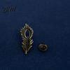 Anzug Revers Brosche Herren Anstecknadel Feder Aprikosenblatt Design Schal