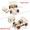 Diy Wooden Remote Control Car Mini Four-Wheel Drive Racing Car Science Experiment Kits Stem Educational Toy For Teen Kids Gifts