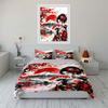 Japanese Geisha with Fan Bedding Duvet Cover Set  (1*Duvet Cover 2*Pillowcases, without duvet insert)