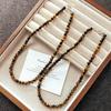 High Quality Vintage 925 Silver Buckle Natural Tiger'S Eye Stone Clavicle Chain Necklace