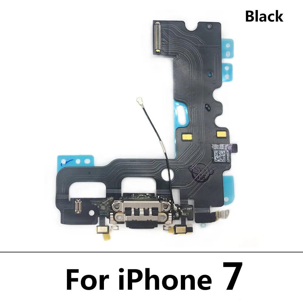USB Dock Connector Charging Port Flex Cable For iPhone 7 8 Plus Xs Max X Charger Board With Microphone Module Replacement Parts